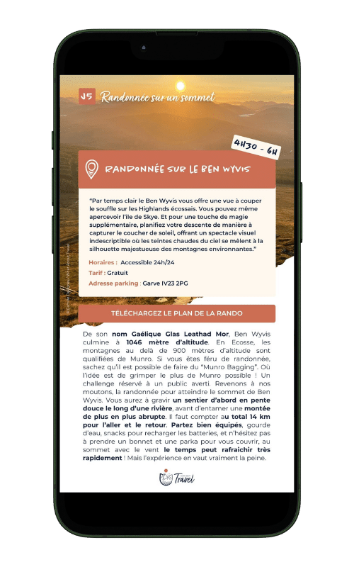 extrait carnet de voyage rando Ben Wyvis